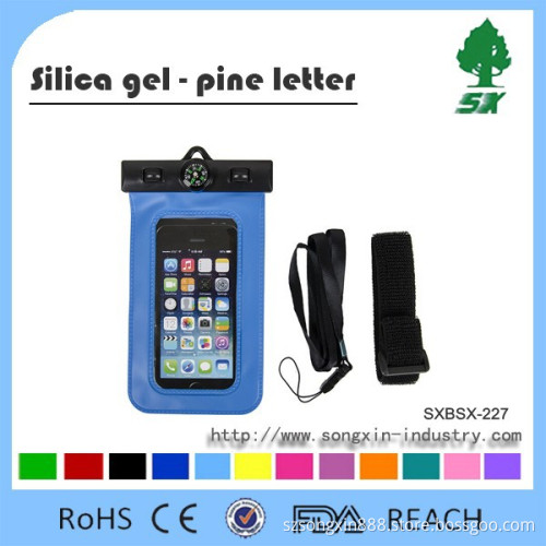 Factory Pricec Waterproof Mobile Phon bag/Diving Bag 10m Deepth 5.5inch Equiped with Compass